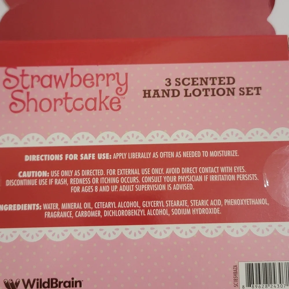 Strawberry Shortcake Scented‎ Hand Lotion 3 PC Set Blueberry Orange Blossom NEW